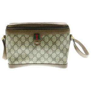 GUCCI Shoulder Bag Camera Brown Beige Leather